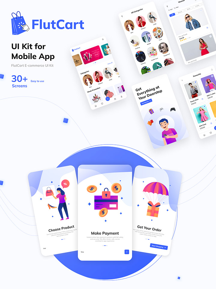 FlutCart - Flutter UI Kit for eCommerce App