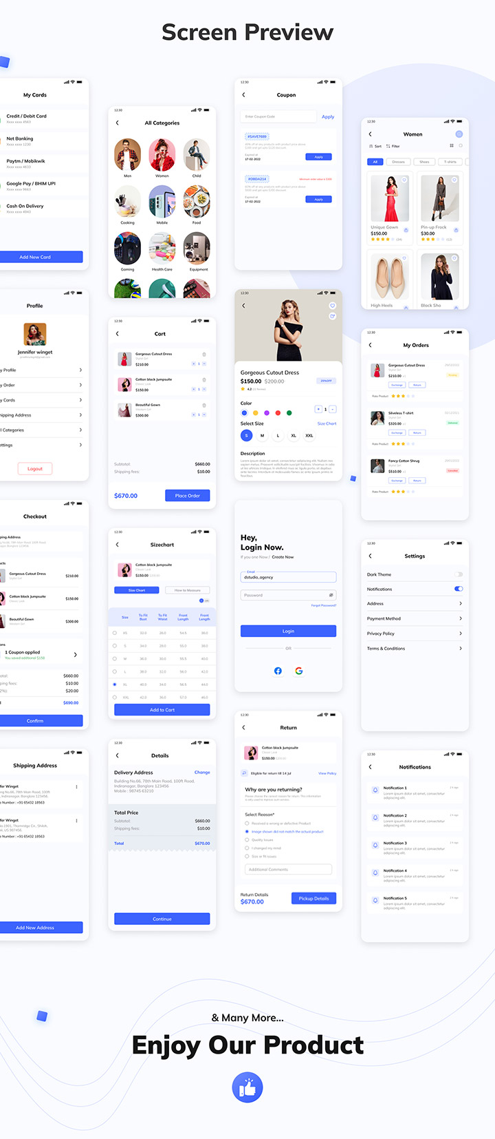 FlutCart - Flutter UI Kit for eCommerce App