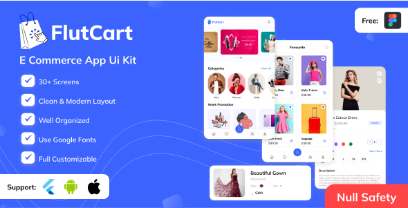 FlutCart - Flutter UI Kit for eCommerce App