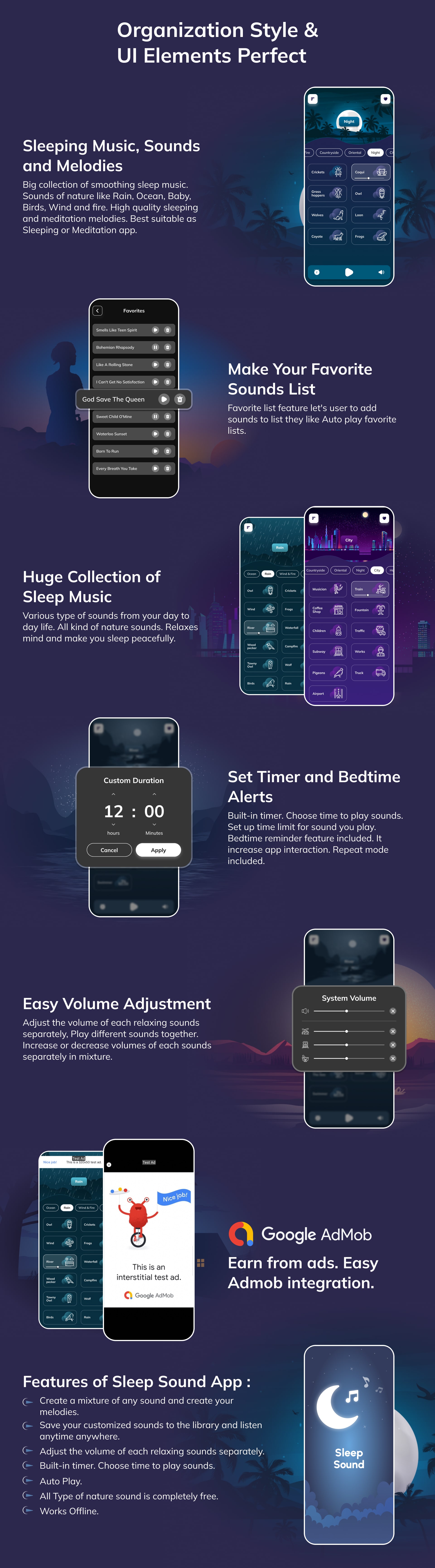Sleep Sounds - Meditation Sounds - Relax Music App
